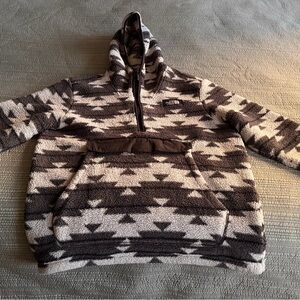 The North Face Men's Zip Up Sweater - Black and Gray